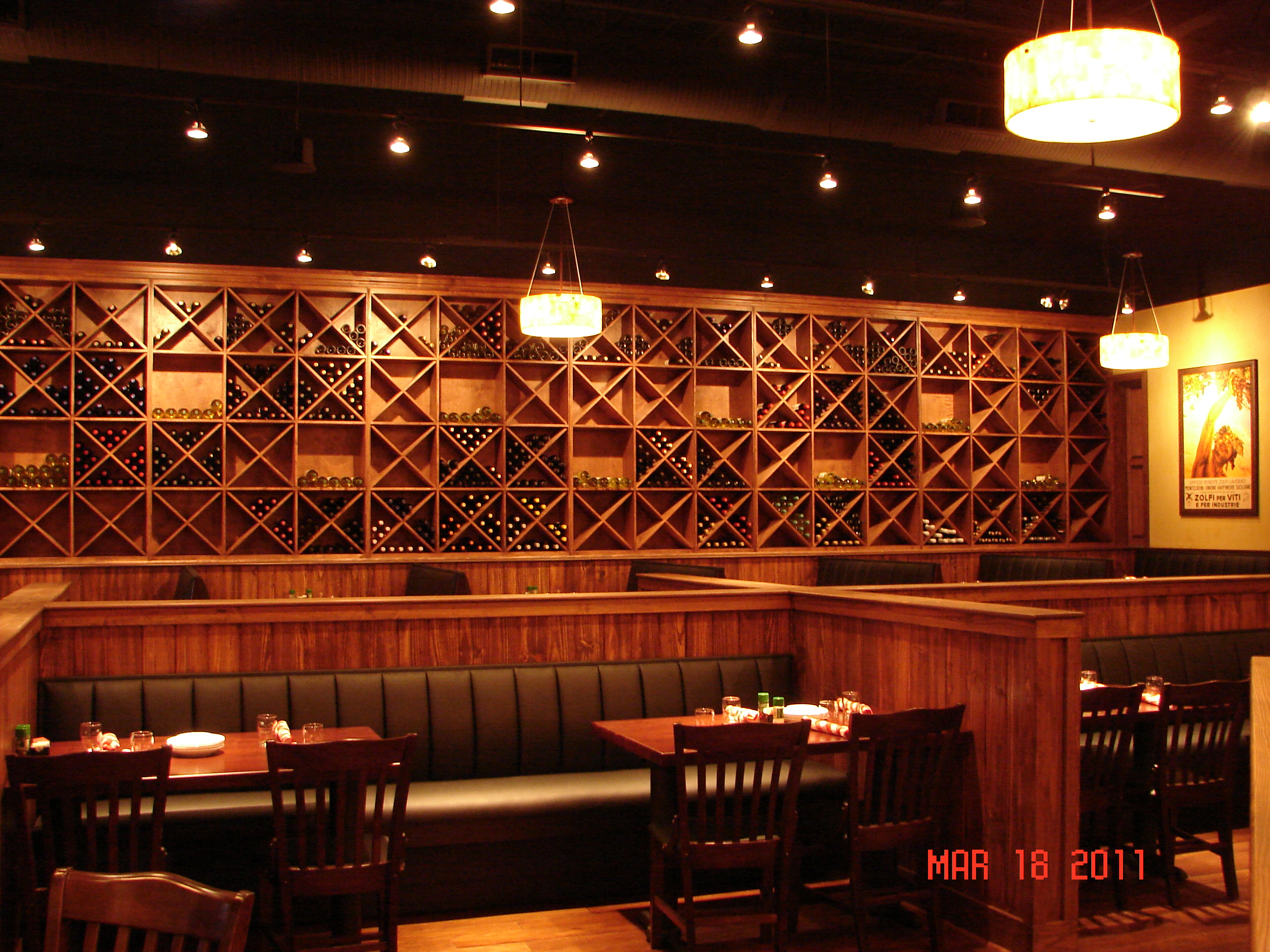 Tabella Restaurant Hattiesburg Wine Storage in Dining 